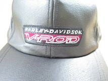 ◆◆ハーレー純正 V-ロッド レザーキャップ 帽子 革 皮 グッズ V-ROD 96007-02V 2022.7.11.68_画像4