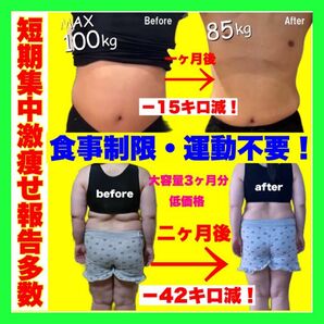 激痩せ報告多数！！短期集中で痩せたい人必見！大容量3ヶ月分！ダイエットサプリ！食事制限・運動不要！！メルカリにて大好評！