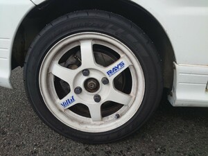 超希少 L502S L512S ミラ TR-XX アバンツァートR レイズ 4H 110 5J 45 RAYS VOLK Racing TE37 ヨコハマ アドバン ネオバ 約９部山 