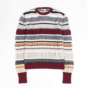 ジェイダブリューアンダーソン JW ANDERSON ニット セーター KW18519D 505 MULTI レディース レッド ラウンドネック 新品 MAROON XS