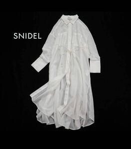 USED美品【SNIDEL】シアーシャツワンピース スナイデル