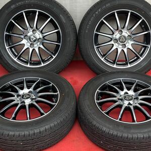 70%溝有。RAZEEレイジー15インチ×5.5J +45 PCD100/4穴GOODYEAR 195/65R15ラジアル4本。ヤリス アクア ヴィッツ フィット デミオ ノート