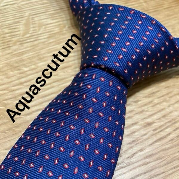 【極美品】アクアスキュータム　Aquascutum ネクタイ　紳士　ブランドネクタイ　シルクネクタイ　