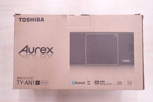 未使用 TOSHIBA 東芝 Aurex CDラジオ TY-AN1 ブラック 高品質ネオジムスピーカー Bluetooth M03153T