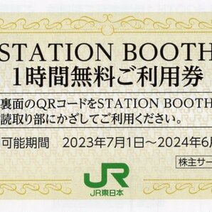 ※.[10枚セット] STATION BOOTH ステーションブース 1時間無料ご利用券 即決 2024/6/30期限 JR東日本 株主優待 1-5セット 最大50枚OKの画像1