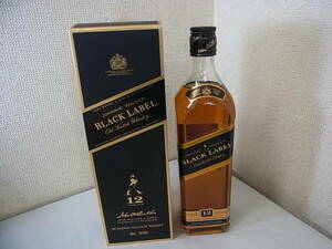 160402H65-0403H■JOHNNIE WALKER■ジョニーウォーカー BLACK LABEL／ブラックラベル 12年 黒キャップ 700ml 40% 未開栓 古酒