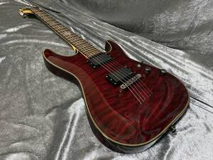 ★送料無料 Schecter AD-DM-EL DAMIEN ELITE-6 EMG 81/85搭載！ 極上キルトメイプルトップ！