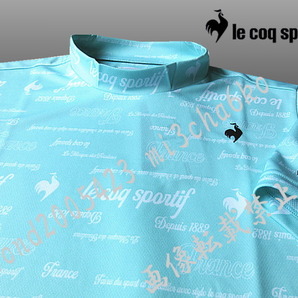 ■新品【le coq GOLF】ルコックゴルフ EXc高速DRY 吸汗速乾 高機能 飛びロゴ モックシャツ■EM/LLの画像1