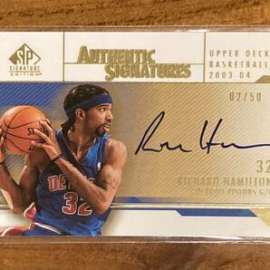 NBA 2003-04 UPPER DECK Authentic Signatures Richard Hamilton Autograph/50の画像1