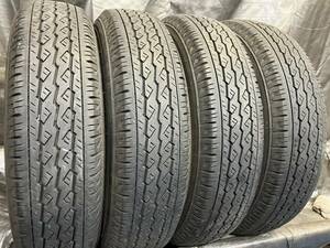 バリ溝 ブリヂストン 155/80R14 88/86N V600 4本セット 中古タイヤ 2021年製 155/80-14 プロボックス サクシード など