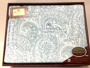 ETRO エトロ シルキータッチ 綿毛布 140x200cm 綿100％ 洗濯OK 西川産業 日本製 未使用