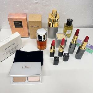 [C-24178a] brand goods set sale Dior Dior CHANEL Chanel foundation perfume cosme lipstick CK unused goods contains used present condition goods 