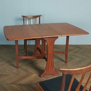 [77319]G-PLAN Fresco ダイニングテーブル 木製 チーク 英国 ヴィンテージ バタフライテーブル ゲートレッグテーブル ドロップリーフ