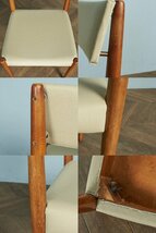 [69451]張替済 英国 ヴィンテージ ダイニングチェア ブナ 椅子 イギリス 北欧 スタイル ナチュラル イス シンプル 布張り ビンテージ_画像6