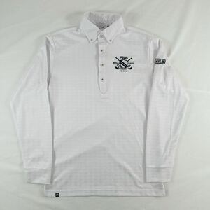 B3 FILA GOLF フィラゴルフ　長袖ポロシャツ ゴルフウェア ホワイト size M メンズ　男性用