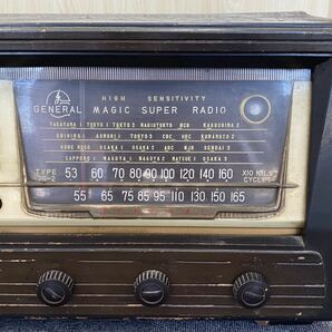 ゼネラル GENERAL MAGIC SUPER RADIO TYPE 7S-2 真空管ラジオ 通電 受信確認済みの画像3