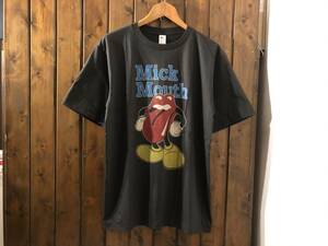 新品●MICK MOUTH　パロディ　ビンテージスタイル　Tシャツ［XL］●ミッキーマウス/ミックジャガー/ローリングストーンズ/ロックバンド