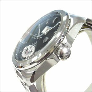 TS TAG HEUER/タグホイヤー グランドカレラGMT WAV5111 メンズ腕時計 キャリバー8 自動巻き ブラック 裏スケの画像3