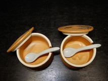 ●清水焼 七味入れ 薬味入れ 容器 スプーン付 2個セット 京都 和食 日本料理●_画像5