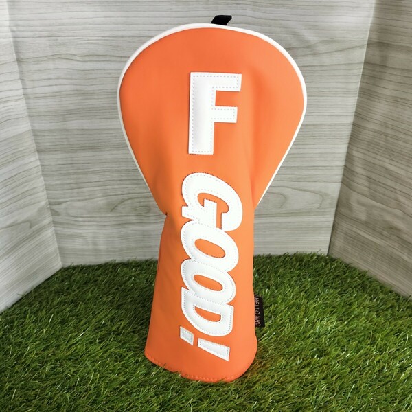 【FW】ゴルフヘッドカバー　フェアウェイウッド用　GOODオレンジ