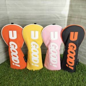 【UT】ゴルフヘッドカバーユーティリティ用　カラフルGOOD４点セット