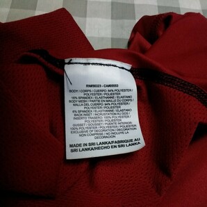 美品 ナイキNIKE ノースリーブシャツ ゆったりXLサイズ 赤 ナイキプロCOMBAT 野球アンダーシャツ等に 夏服 ドライフィット の画像10