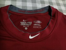 ナイキNIKE　長袖Tシャツ　Lサイズ　赤　ストレッチ　メジャーリーグ/MLB ダイヤモンドバックス　野球アンダーシャツ等　綺麗_画像3