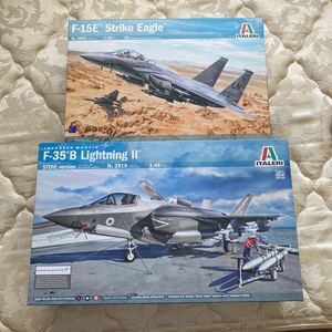 精密キット！　 1/48 タミヤイタレリ　F-15E と　F-35B 未組み立てセット！