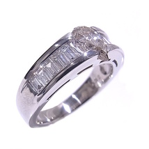 指輪　Pt900　プラチナ　ダイヤリング 中央1.018ct　脇0.62ct　合計1.638ct 【中古】【程度A】【美品】_画像2