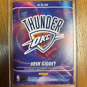 Josh Giddey 2021-22 Hoops NBA Rookie ink RC autoの画像2