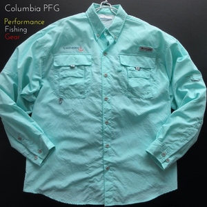 【Columbia PFG コロンビア】フィッシングウェア ベンチレーション 快適 コンフォート ナイロンシャツ オーバーサイズ!!