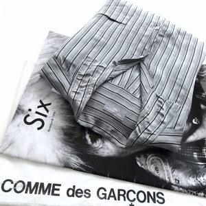 【COMME des GARCONS HOMME コムデギャルソン オム】90年代 ビンテージ 開衿 ストライプシャツ オーバーサイズ!! （90's オープンカラー）