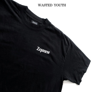 【WASTED YOUTH ウェイステッド ユース】美品 バックプリント Tシャツ ブラック Lサイズ!!
