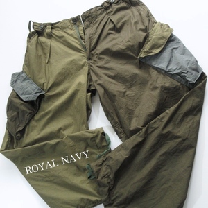 【ROYAL NAVY ロイヤル ネイビー】イギリス海軍 ロイヤルネイビー ミリタリー カーゴパンツ!!　（アシンメトリー ワイドシルエット）