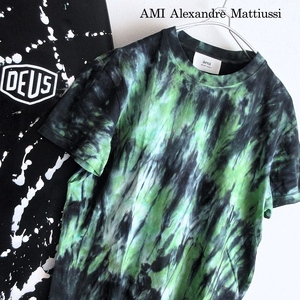 【AMI Alexandre Mattiussi. アミ / フランス】ロンハーマン取扱ブランド◎ 未使用 23100円 タイダイ Tシャツ!!　（GREEN/WHITE）