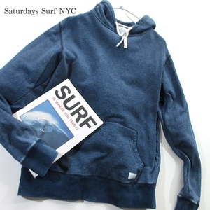 [Saturdays Surf NYC Sata te-z Surf ] sea man. tei Lee wear * indigo reverse side wool sweat Parker!!