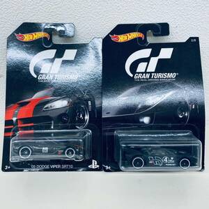 【IK-27831】1円～ HOTWHEELS PLAYSTATION GRAN TURISMO 05 DOGGE VIPER SRT10 FORD GT LM 未開封 長期保管品 現状品