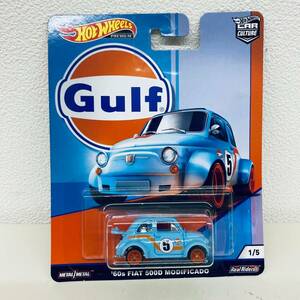 【IK-27837】1円～ HOTWHEELS PREMIUM CARCULTURE Gulf 60s FIAT 500D MODICADO 未開封 長期保管品 現状品