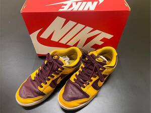 【MYT-3662】 NIKE DUNK RETORO QS　ナイキ　ダンクレトロ　US7.5　紺茶 靴 状態写真参照