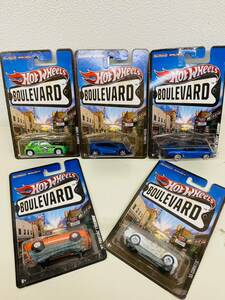 【IK-27867】1円～ HOTWHEEL BOULEVARD 5台セット FIESTA RENAULT 5 CORVETTE FIREBIRD CAMARO ホットウィール ブルバード 未開封 保管品