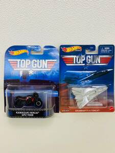 【IK-27871】1円～ HOTWHEEL TOPGUN KAWASAKI NINJA GPZ 900R GRUMMAN F-14 TOMCAT トップガン カワサキ ニンジャ 未開封 長期保管品