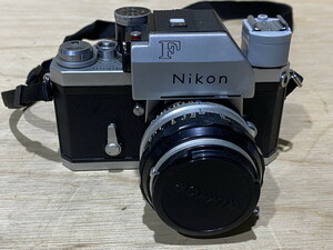 【１１－６４】Nikon ニコン F フィルムカメラ /NIKKOR-S Auto 1:1.4 f＝50㎜ カメラレンズ 長期保管品 ジャンク品