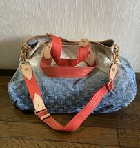 LOUIS VUITTON ルイ・ヴィトン トートバッグ サンライト モノグラムデニム M40411 & ヴィトンカップ　ポーチ 未使用 レア_画像1