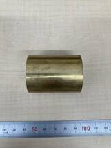 真鍮丸棒　Φ35×45ｍm　①　カドミレス 外径素材肌　金属材料 BSBM　端材 残材 ハンドメイド　旋盤加工 切削　旋削　工作_画像2