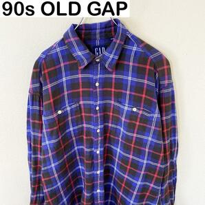 90s OLD GAP チェック　ネルシャツ　古着　ヴィンテージ　アメカジ