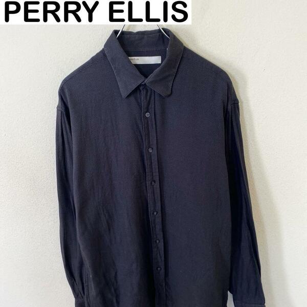 PERRY ELLIS ペリーエリス　長袖　デザイン　シャツ　古着　ヴィンテージ