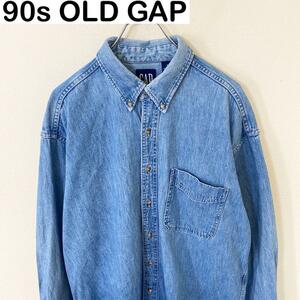 カナダ製　90s OLD GAP オールドギャップ　デニムシャツ　古着　アメカジ