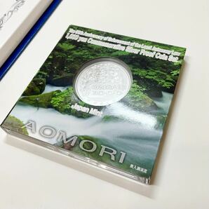 ▲▽790【青森県】地方自治法施行60周年記念千円銀貨プルーフ貨幣 Ｂセット 切手付き 額面400円分 美品 1000円銀貨 カラー貨幣△▼の画像5