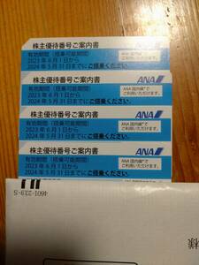 ANA株主優待券4枚セット 有効期限2024年5月31日