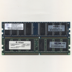 mt586/NANYA・Infineon デスク用 PC3200 DDR400 256MBx2枚(計512MB)